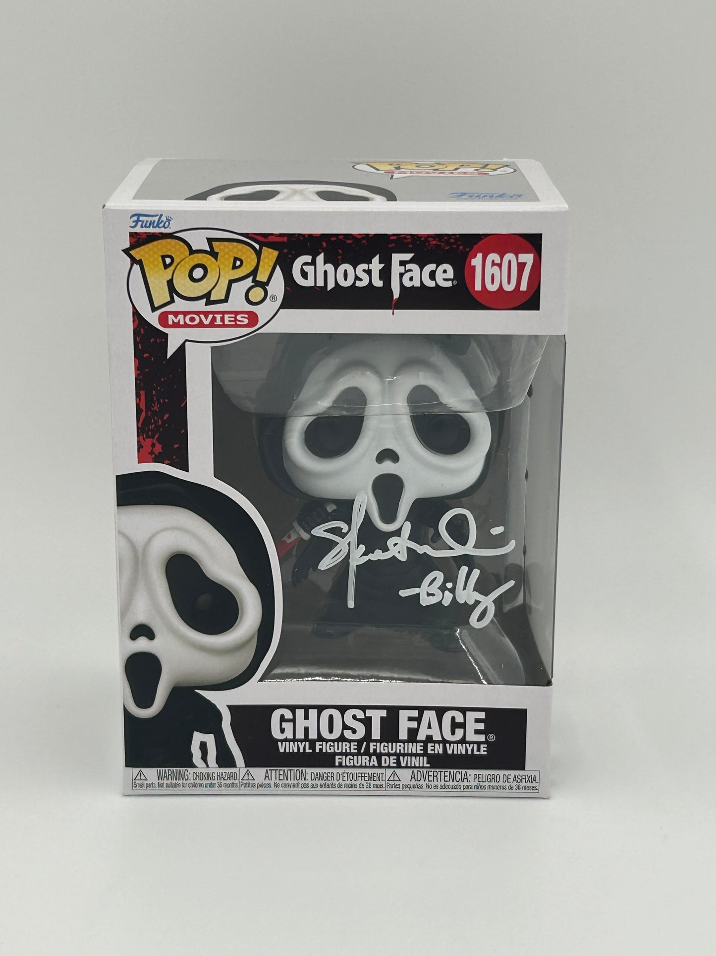 Skeet Ulrich Signed And Inscribed "-Billy" Ghostface "SCREAM" #1607 Funko Pop! Vinyl Figure (JSA Witnessed)