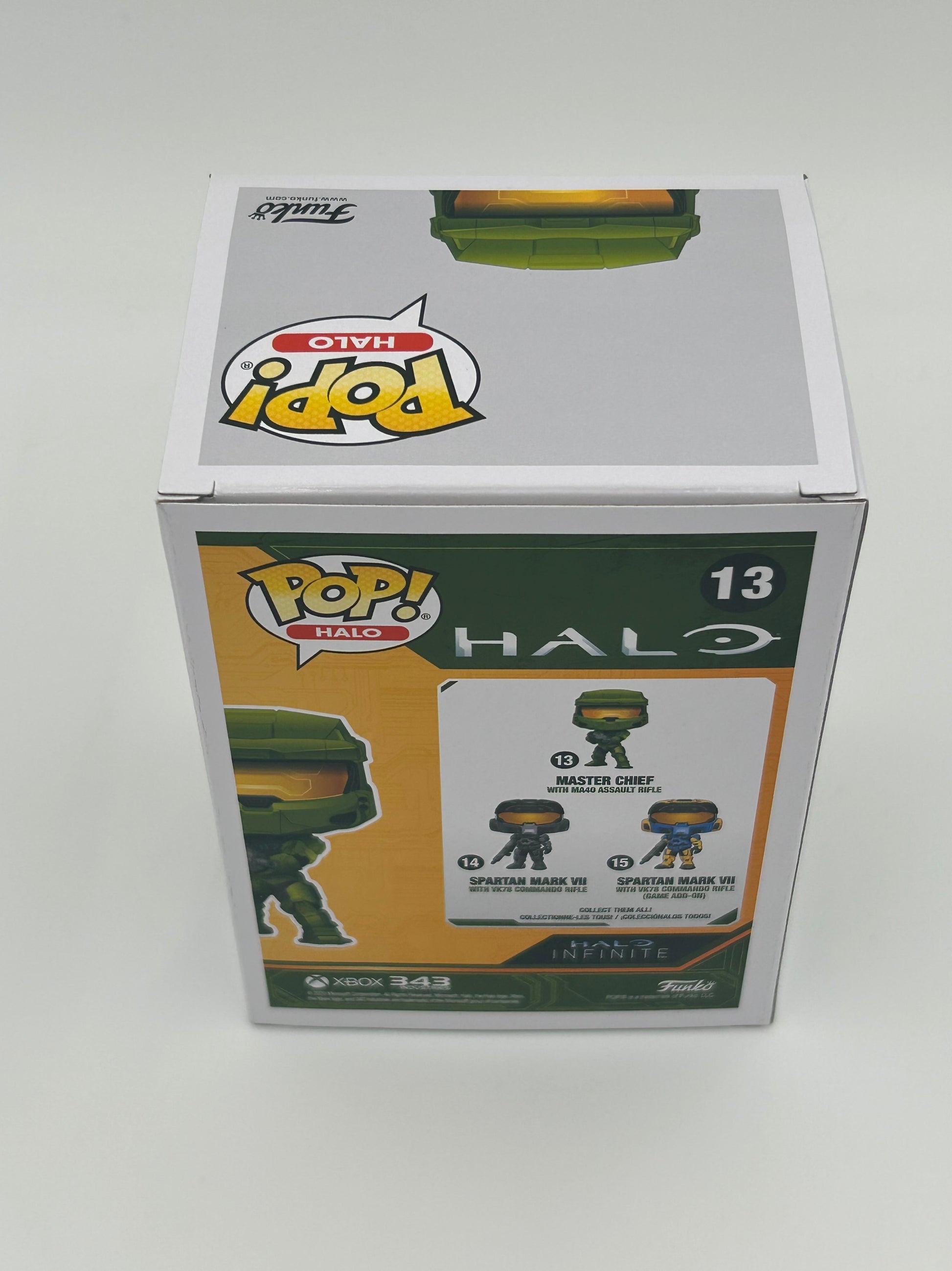 Photo of Steve Downes Signed and Inscribed "Master Chief 117" Master Chief "Halo" #13 Funko Pop! Vinyl Figure (JSA Witnessed) at InkedAuction.com.