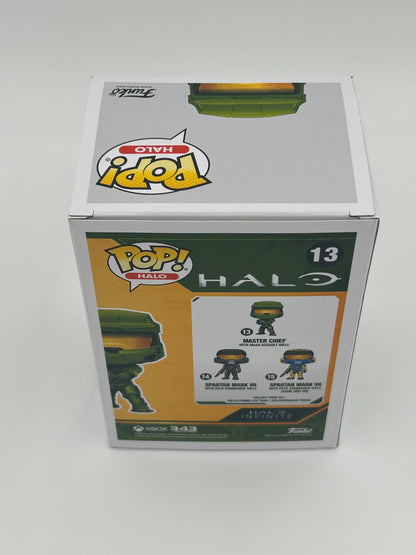Steve Downes Signed and Inscribed "Master Chief 117" Master Chief "Halo" #13 Funko Pop! Vinyl Figure (JSA Witnessed)