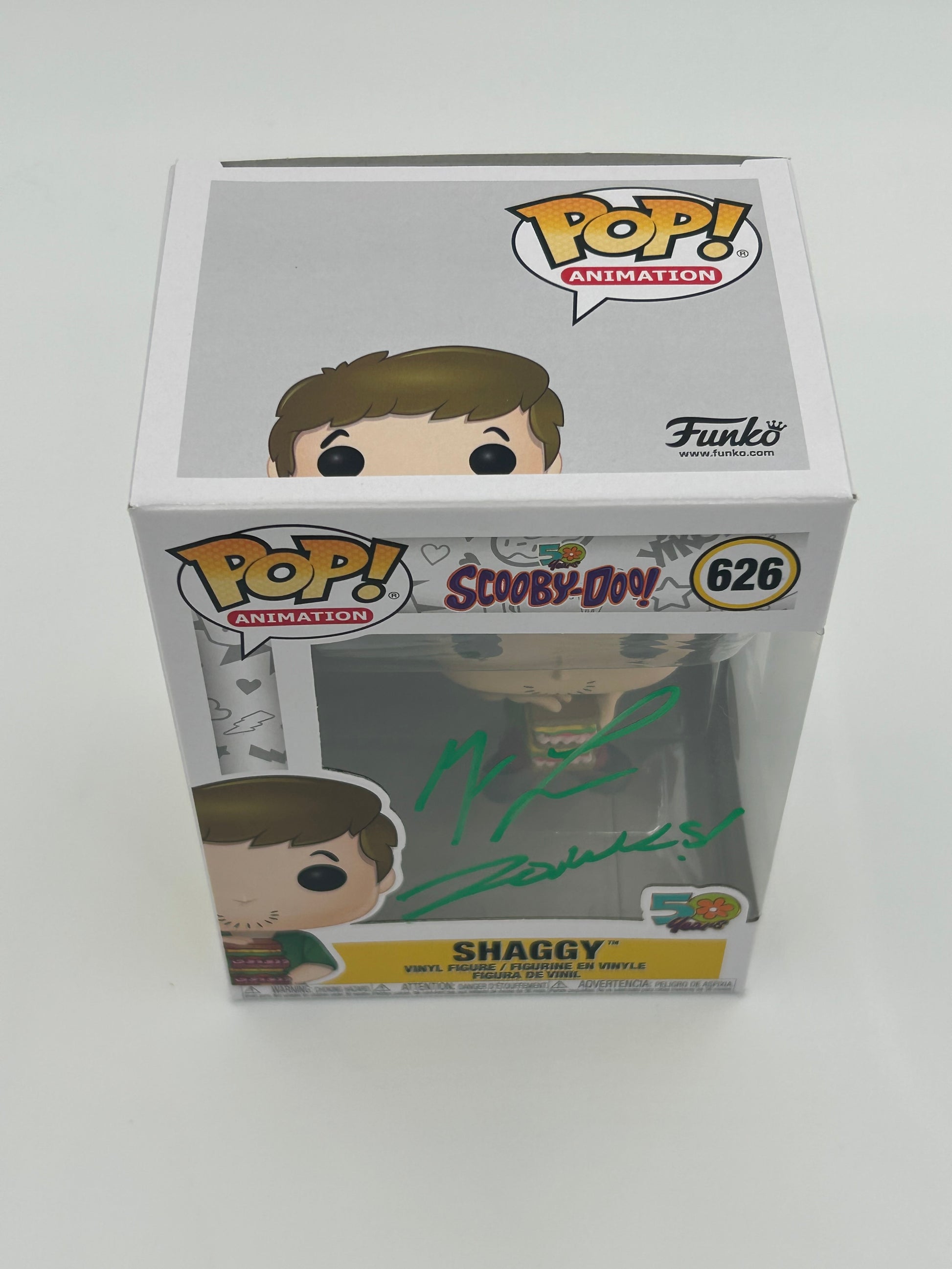 Photo of Matthew Lillard Signed and Inscribed "Zoinks!" Shaggy "Scooby-Doo" #626 Funko Pop! Vinyl Figure (JSA Witnessed) at InkedAuction.com.