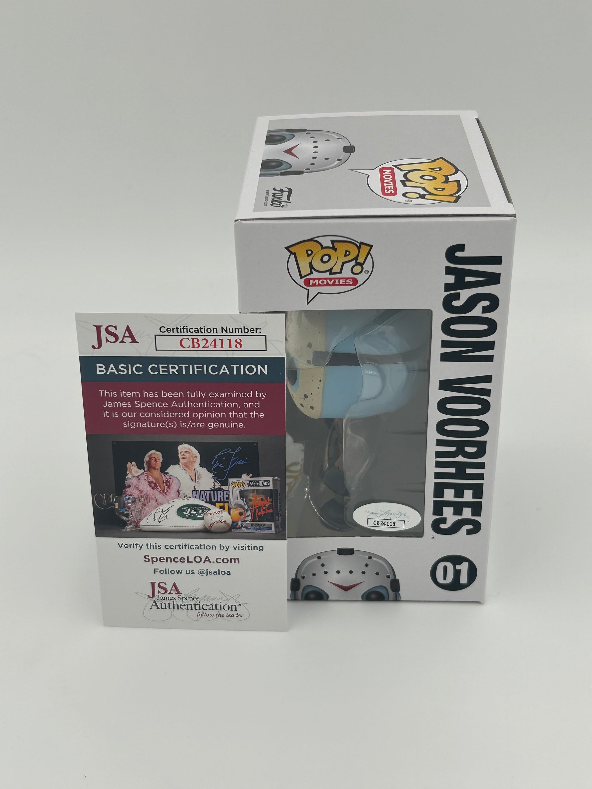 Photo of Ari Lehman Signed and Inscribed "Jason <3 Momma!" and "Jason 1" Jason Voorhees "Friday the 13th" #01 Funko Pop! Vinyl Figure (JSA) at InkedAuction.com.