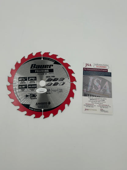 Tobin Bell Signed And Inscribed "Jigsaw" 6.5" Saw Blade (JSA Witnessed)