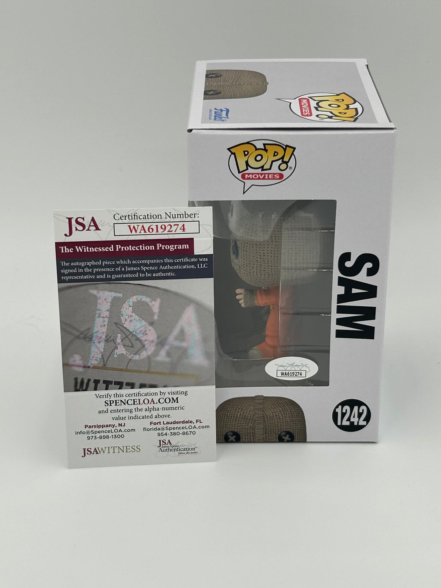 Quinn Lord Signed and Inscribed "Sam" Sam "Trick 'r Treat" #1242 Funko Pop! Vinyl Figure (JSA Witnessed)