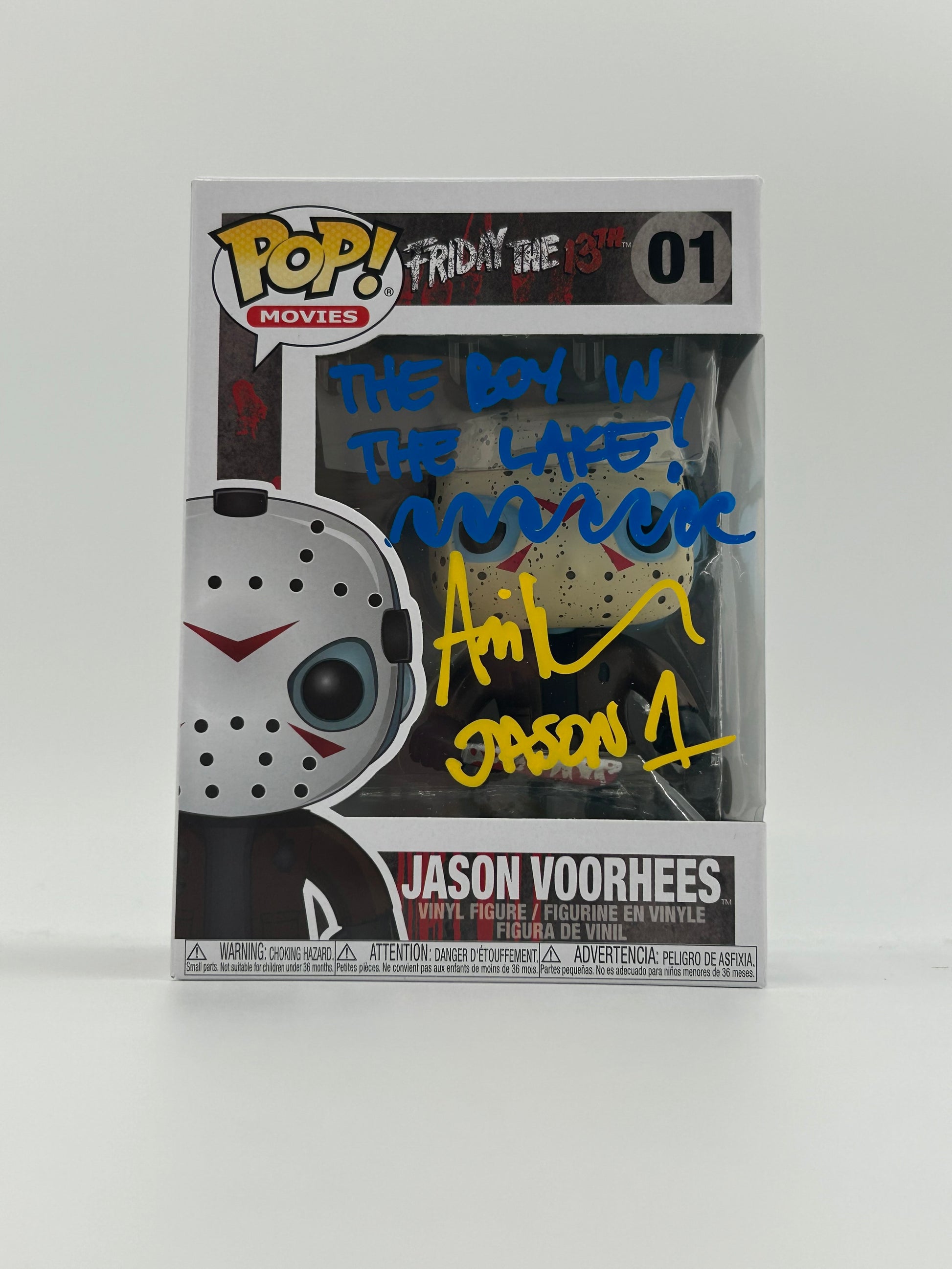 Photo of Ari Lehman Signed And Inscribed "The Boy In The Lake" Jason Voorhees "Friday The 13th" #01 Funko Pop! Vinyl Figure (JSA) at InkedAuction.com.