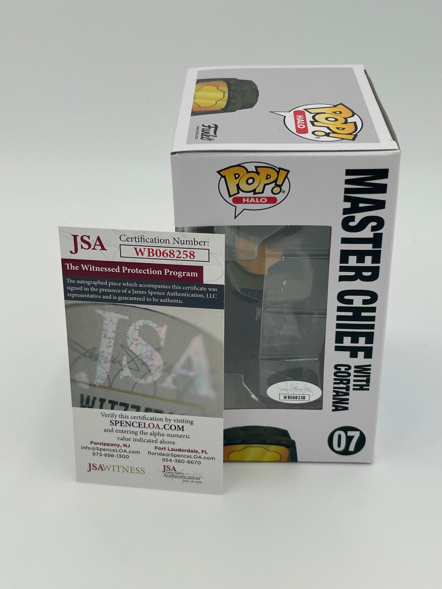 Steve Downes Signed And Inscribed "Master Chief 117" Master Chief With Cortana "Halo" #07 Funko Pop! Vinyl Figure (JSA Witnessed)