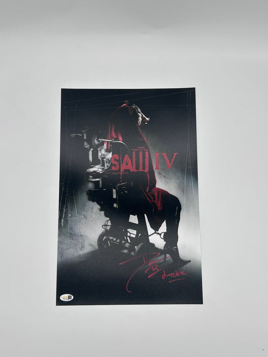 Darren Lynn Bousman Signed And Inscribed "Director" "Saw IV" 11x17 Poster (JSA Witnessed)
