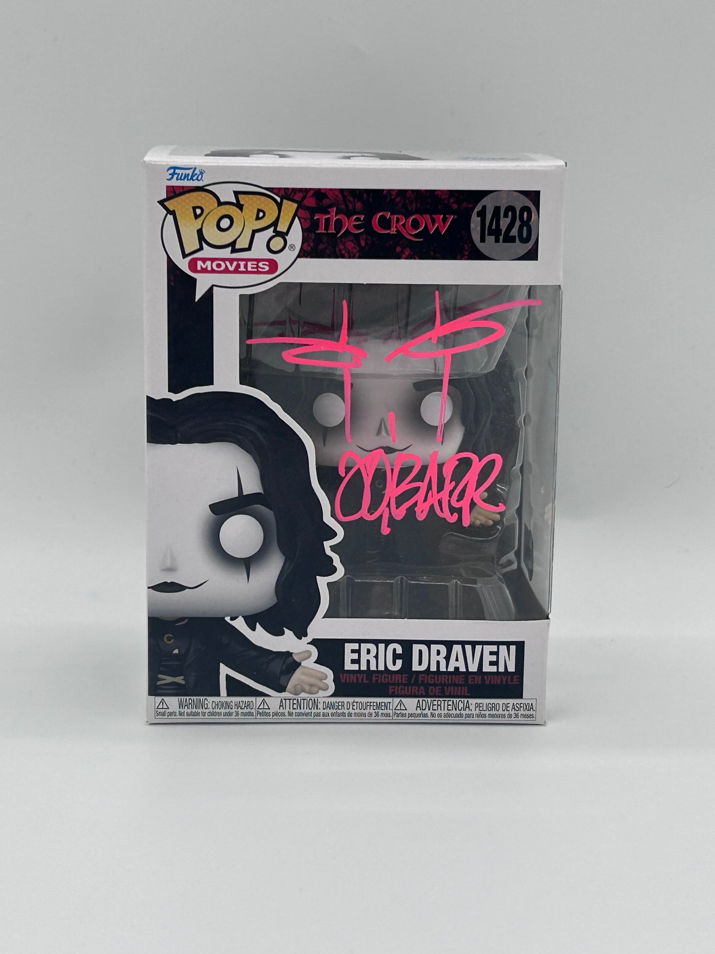 James O'Barr Signed With Eye Drawing Eric Draven "The Crow" #1428 Funko Pop! Vinyl Figure (Beckett)