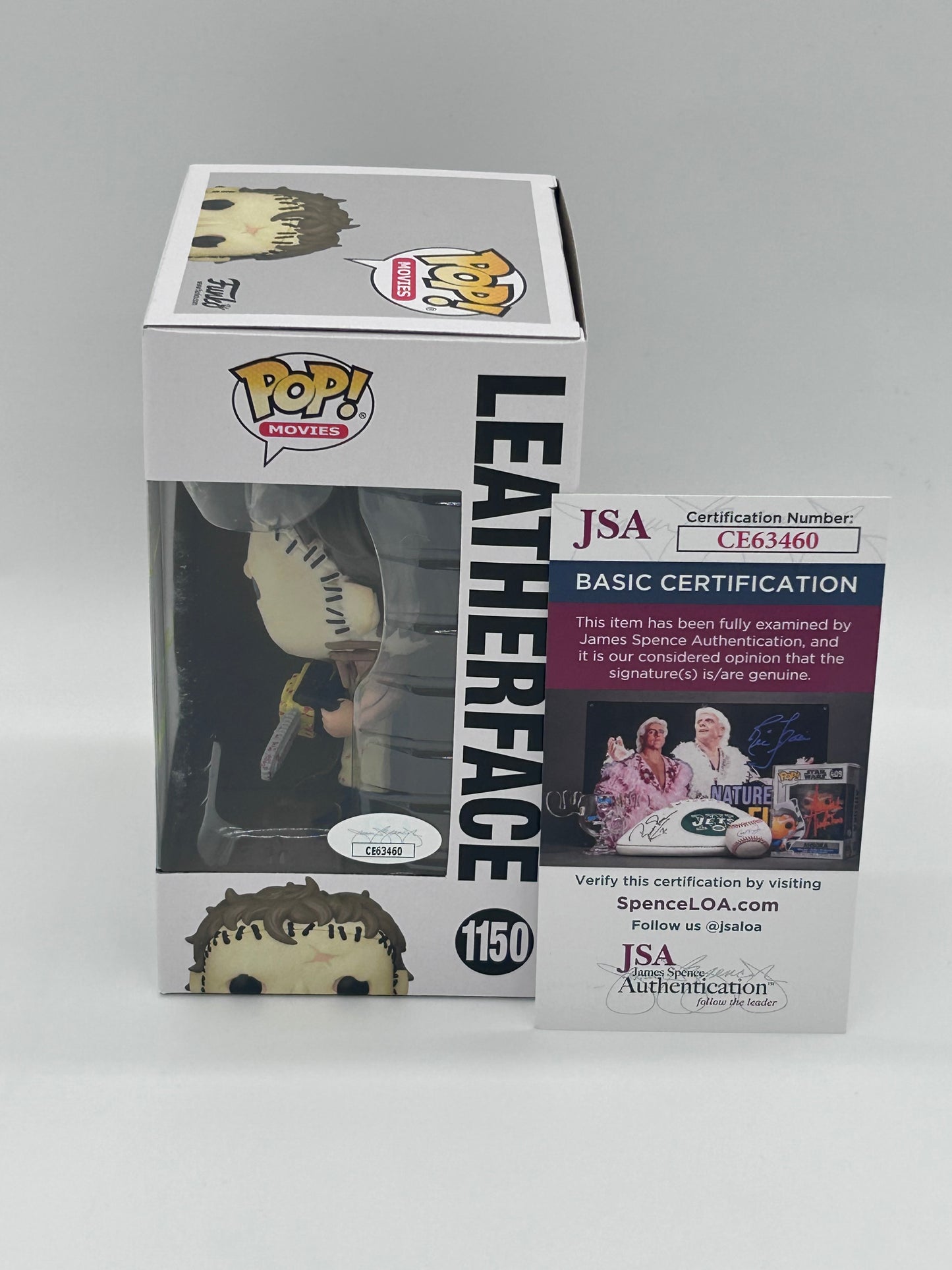 Mark Burnham Signed and Inscribed Leatherface "The Texas Chainsaw Massacre" #1150 Funko Pop! Vinyl Figure (JSA)