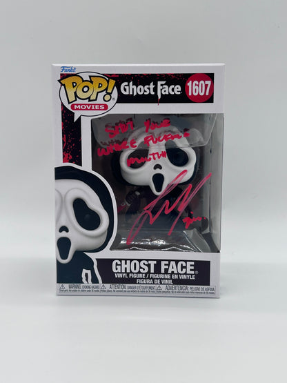Liana Liberato Signed And Inscribed "Shut Your Wh*re F*cking Mouth" Ghost Face "Scream" #1607 Funko Pop! Vinyl Figure (JSA Witnessed)