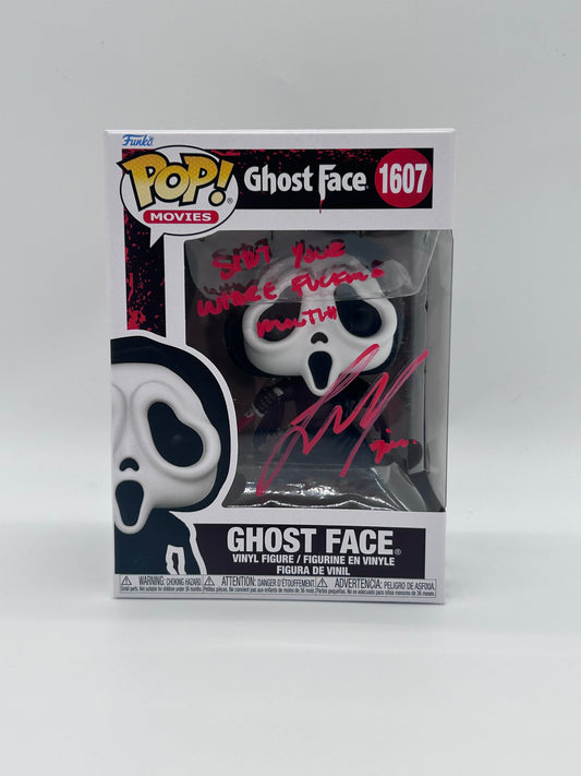 Liana Liberato Signed And Inscribed "Shut Your Wh*re F*cking Mouth" Ghost Face "Scream" #1607 Funko Pop! Vinyl Figure (JSA Witnessed)