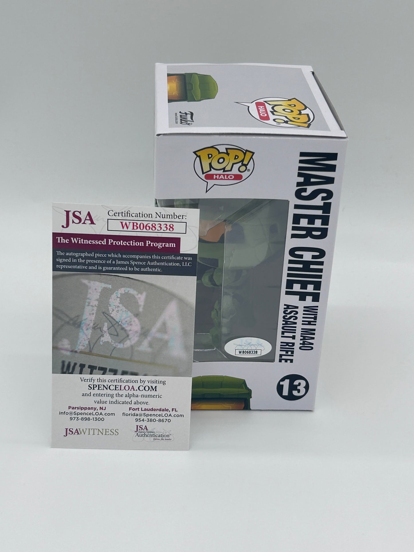 Steve Downes Signed And Inscribed "Master Chief 117" Master Chief "Halo" #13 Funko Pop! Vinyl Figure (JSA Witnessed)