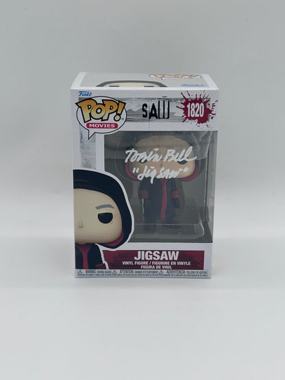 Tobin Bell Signed and Inscribed "Jigsaw" Jigsaw "SAW" #1820 Funko Pop! Vinyl Figure (JSA Witnessed)