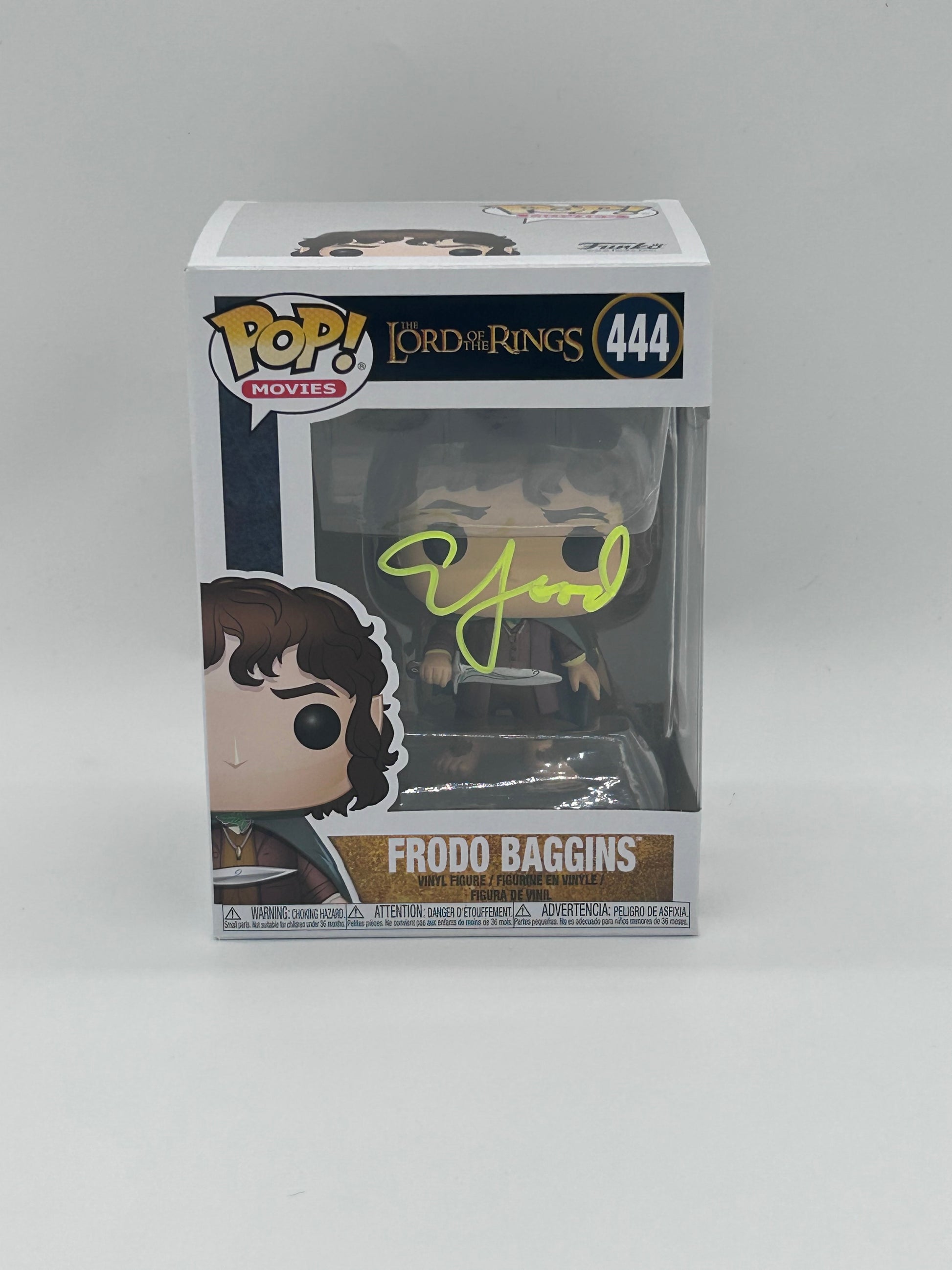 Photo of Elijah Wood Signed Frodo Baggins "The Lord of the Rings" #444 Funko Pop! Vinyl Figure (JSA Witnessed) at InkedAuction.com.