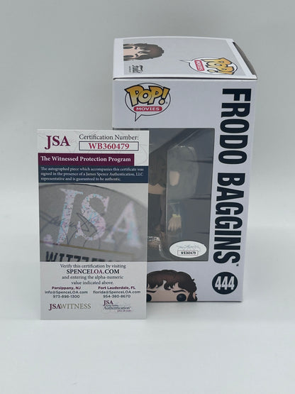 Elijah Wood Signed Frodo Baggins "The Lord of the Rings" #444 Funko Pop! Vinyl Figure (JSA Witnessed)