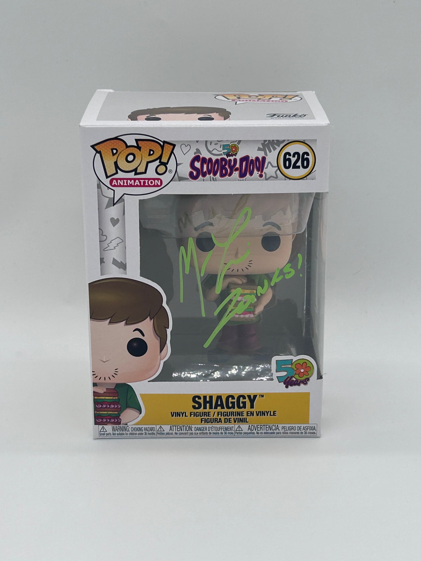 Matthew Lillard Signed And Inscribed "Zoinks!" Shaggy "Scooby-Doo" #626 Funko Pop! Vinyl Figure (JSA Witnessed)