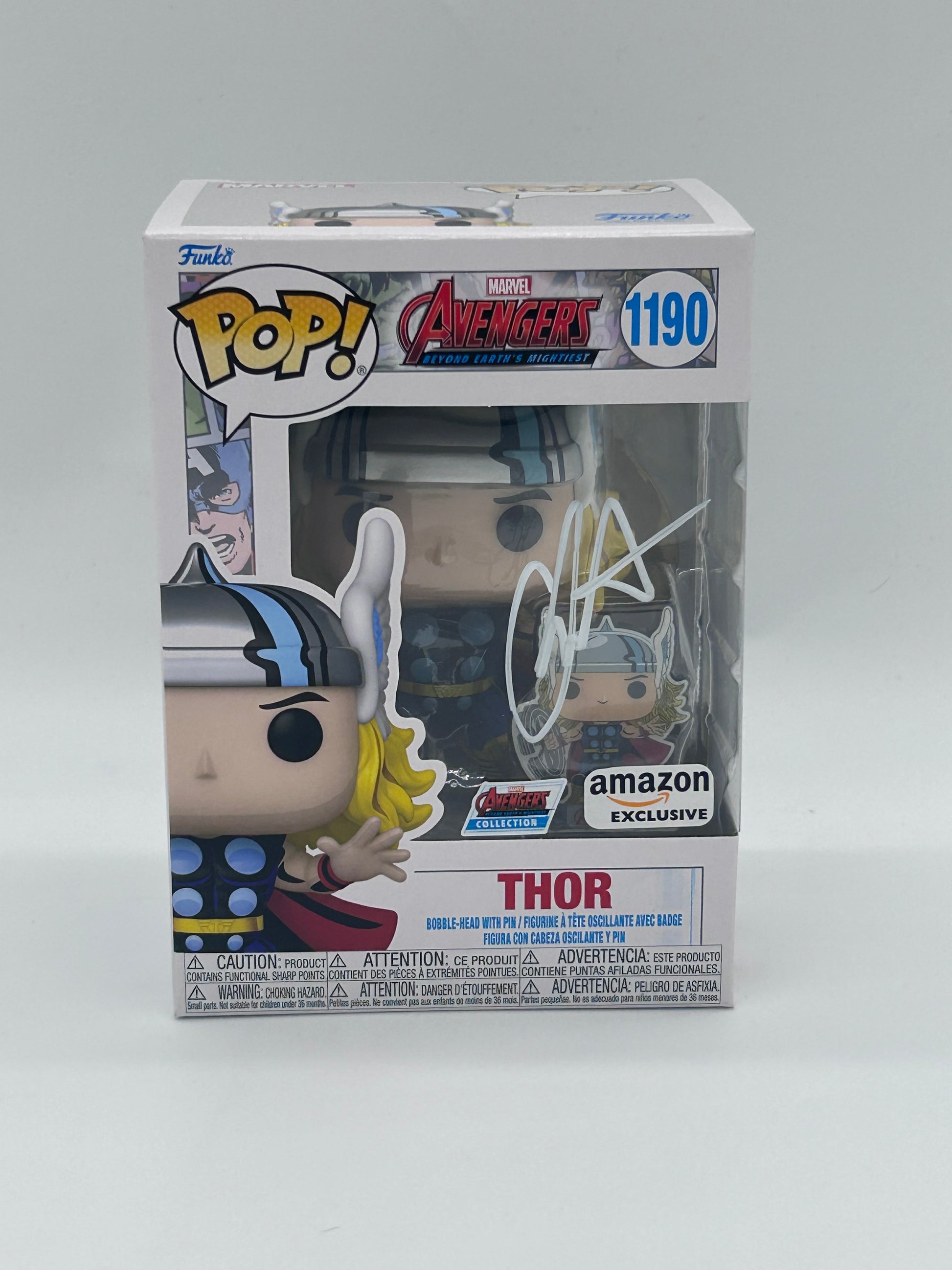 Photo of Chris Hemsworth Signed Thor "Avengers" #1190 Funko Pop! Vinyl Figure (JSA) at InkedAuction.com.