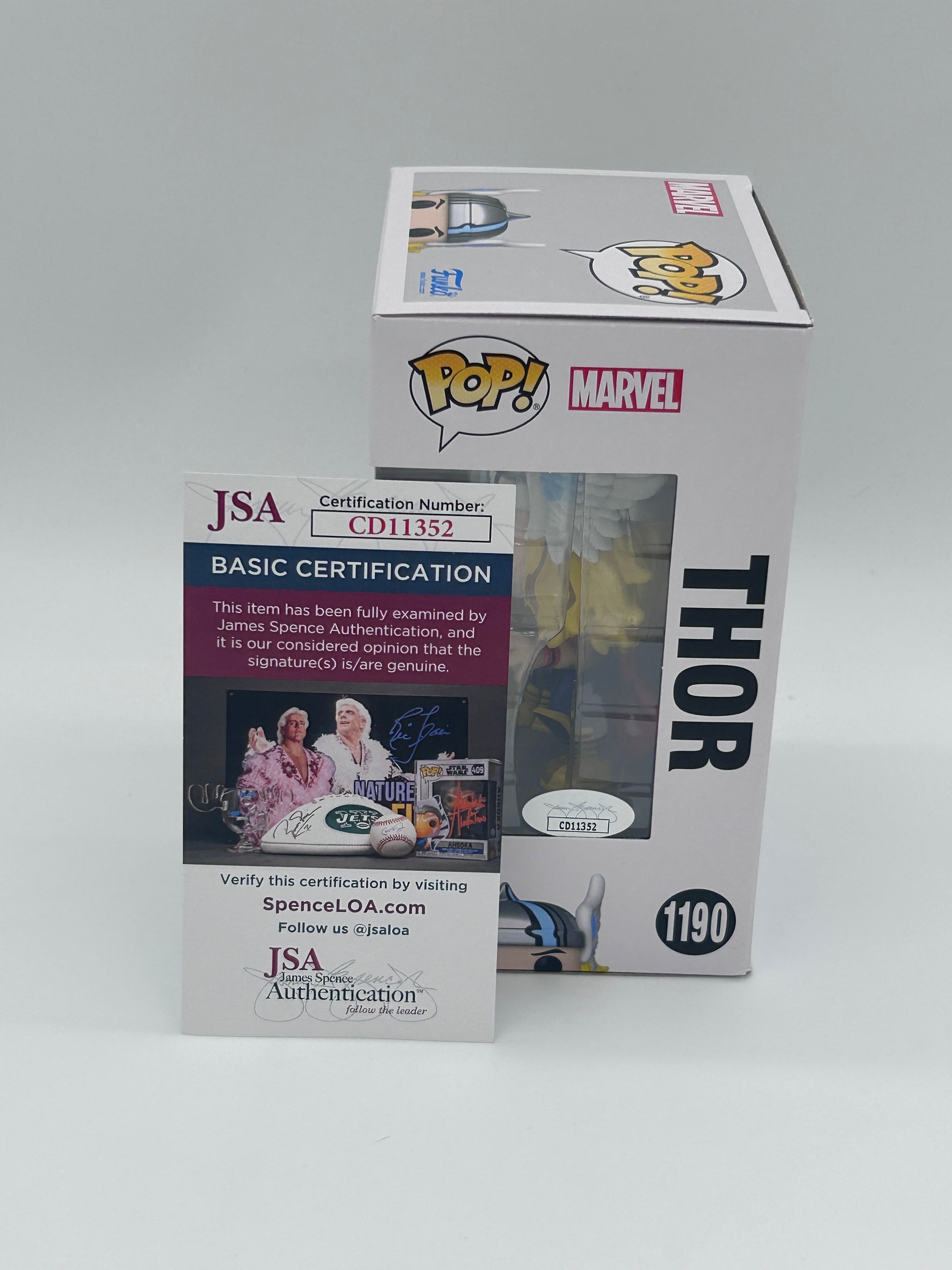 Photo of Chris Hemsworth Signed Thor "Avengers" #1190 Funko Pop! Vinyl Figure (JSA) at InkedAuction.com.
