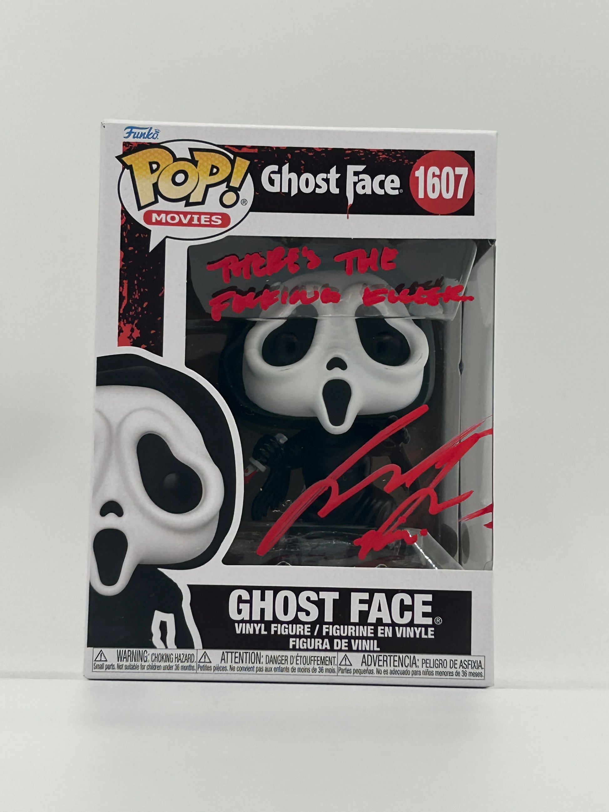 Photo of Liana Liberato Signed And Inscribed "There's The F***ing Killer" Ghost Face "Scream" #1607 Funko Pop! Vinyl Figure (JSA Witnessed) at InkedAuction.com.
