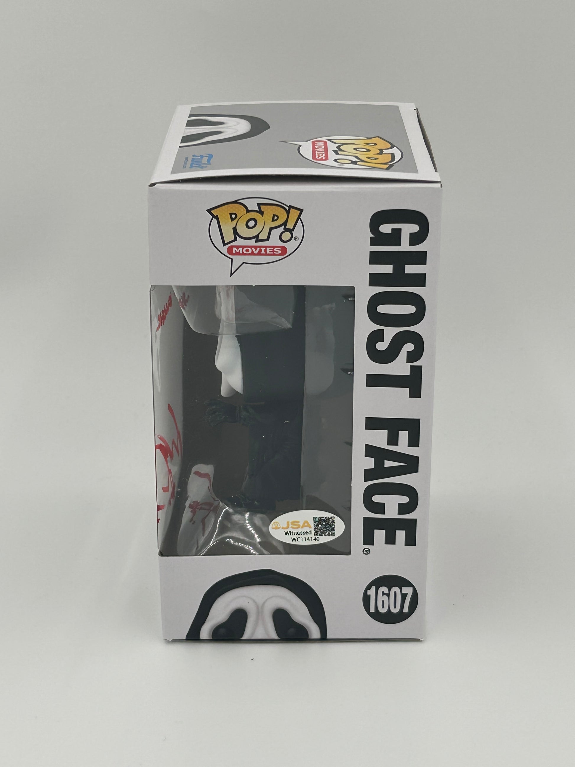 Photo of Liana Liberato Signed And Inscribed "There's The F***ing Killer" Ghost Face "Scream" #1607 Funko Pop! Vinyl Figure (JSA Witnessed) at InkedAuction.com.
