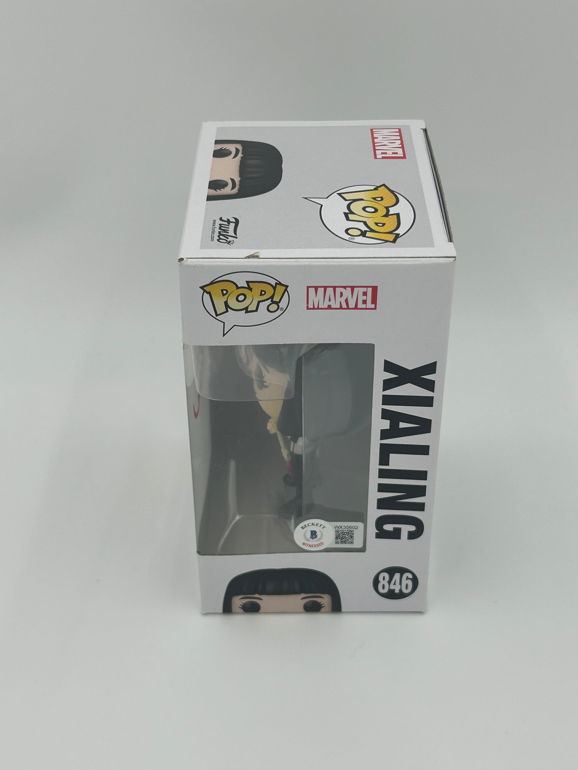 Photo of Meng'er Zhang Signed Xailing "Shangi-Chi" #846 Funko Pop! Vinyl Figure (Beckett Witnessed) (See Description) at InkedAuction.com.