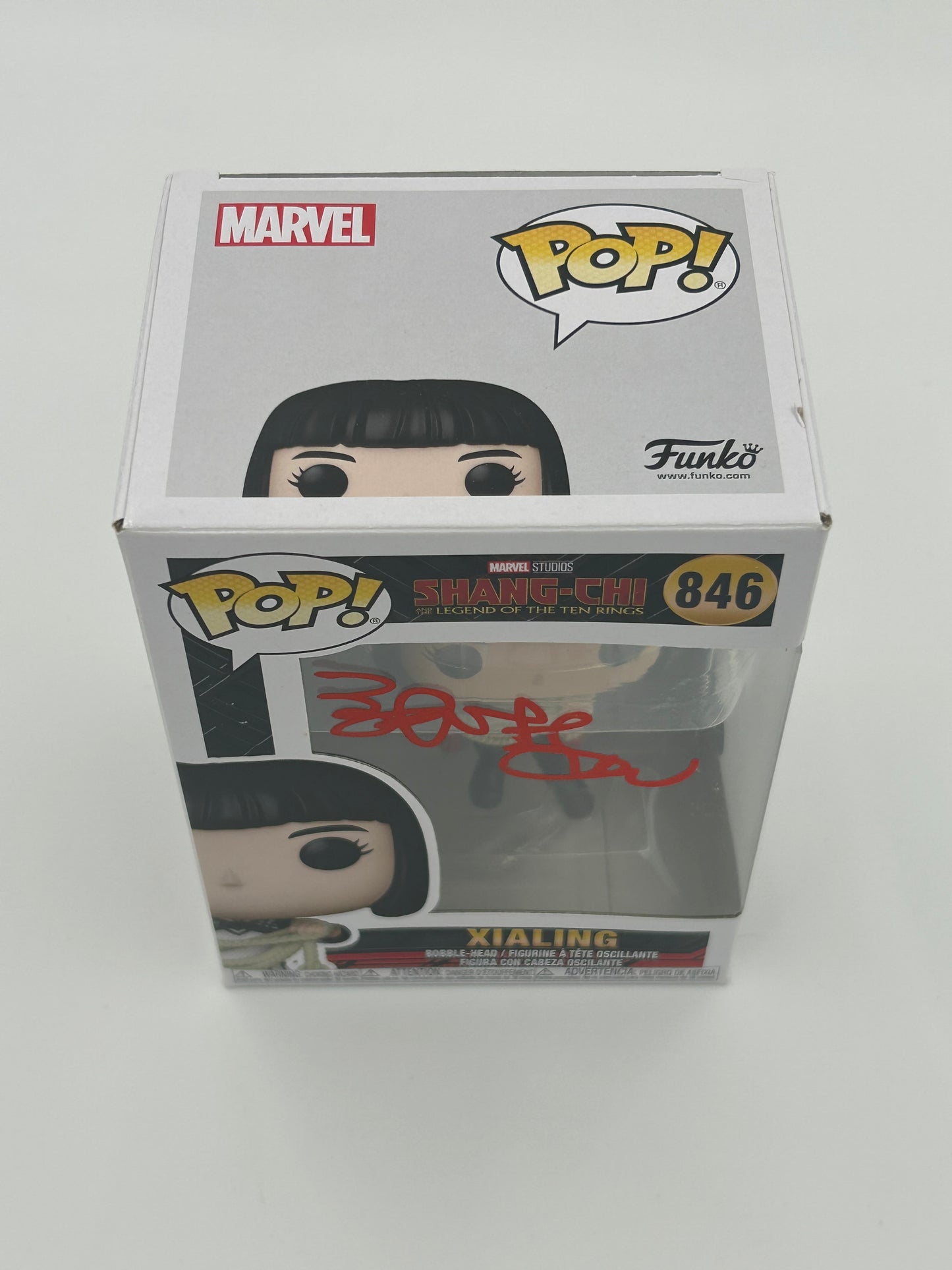 Meng'er Zhang Signed Xailing "Shangi-Chi" #846 Funko Pop! Vinyl Figure (Beckett Witnessed) (See Description)