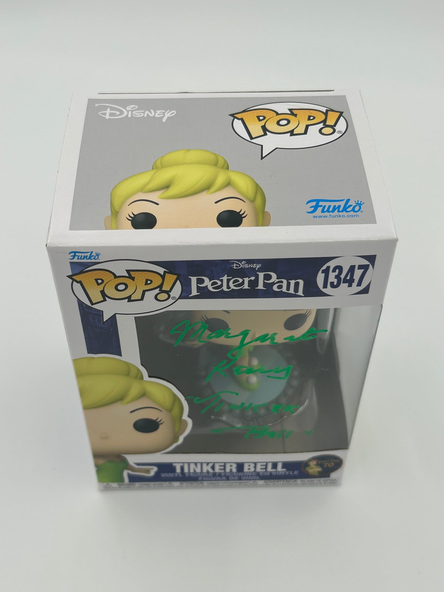Margaret Kerry Signed and Inscribed "Tinker Bell" Tinker Bell "Peter Pan" #1347 Funko Pop! Vinyl Figure (JSA Witnessed)