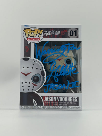 Warrington Gillette Signed and Inscribed "Jason II" Jason Voorhees "Friday The 13th" #01 Funko Pop! Vinyl Figure (Beckett Witnessed)