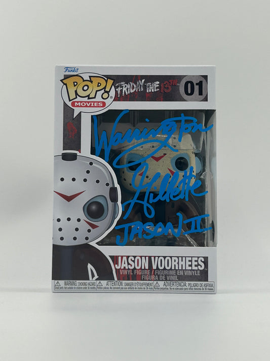 Warrington Gillette Signed and Inscribed "Jason II" Jason Voorhees "Friday The 13th" #01 Funko Pop! Vinyl Figure (Beckett Witnessed)