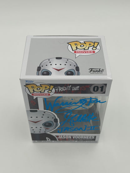 Warrington Gillette Signed and Inscribed "Jason II" Jason Voorhees "Friday The 13th" #01 Funko Pop! Vinyl Figure (Beckett Witnessed)