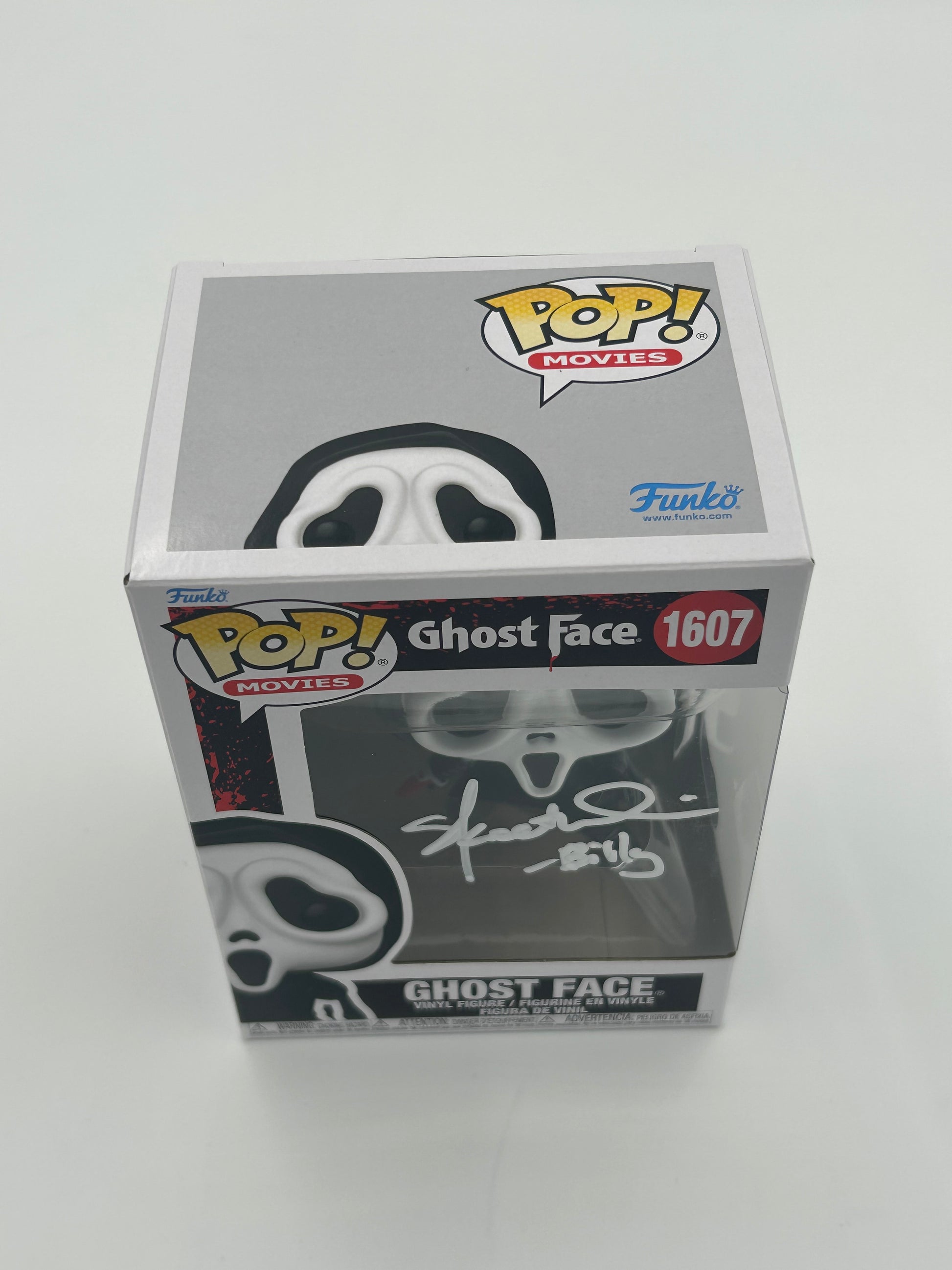 Photo of Skeet Ulrich Signed And Inscribed "Billy" Ghostface "SCREAM" #1607 Funko Pop! Vinyl Figure (Beckett Witnessed) at InkedAuction.com.