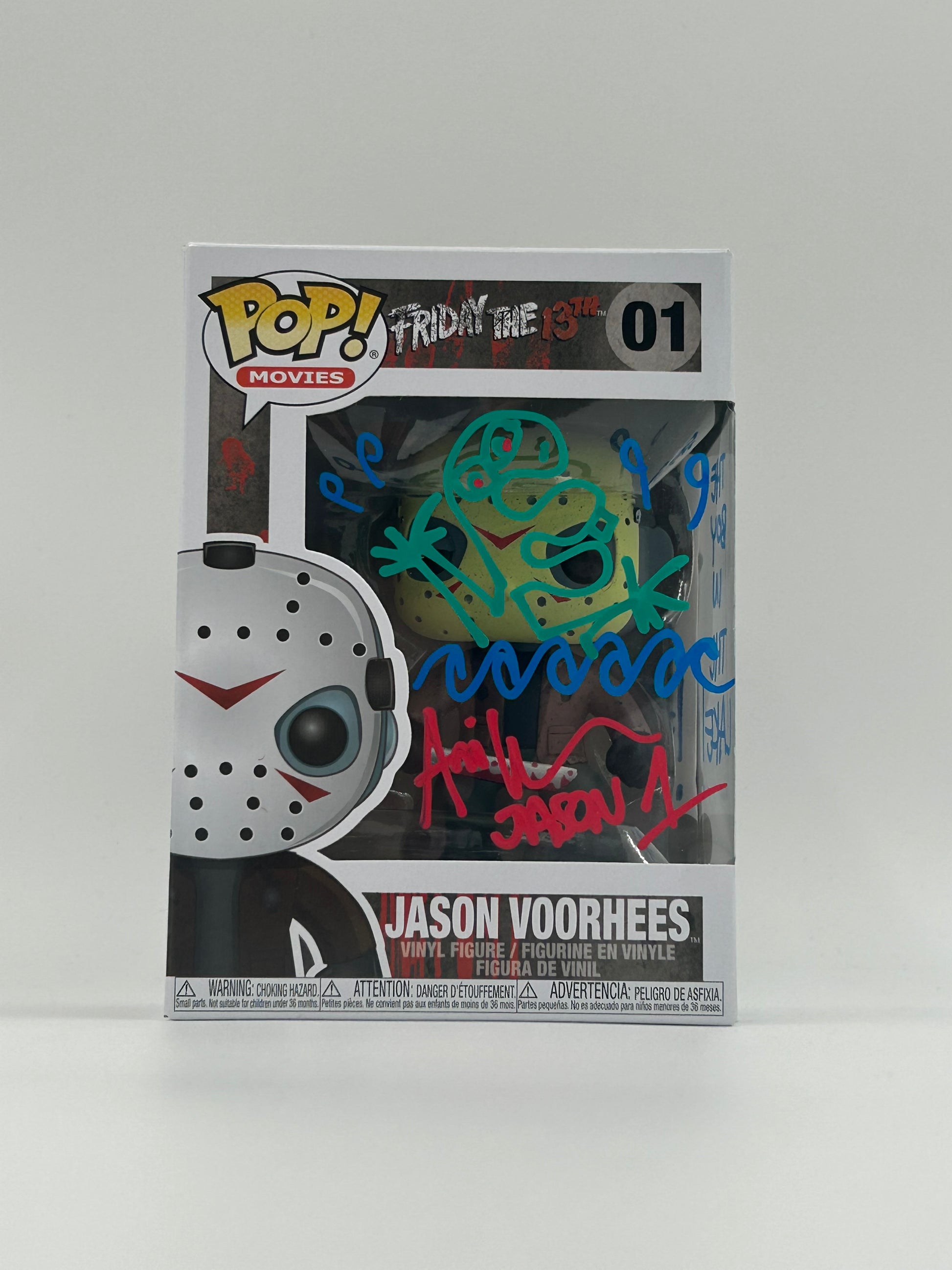 Photo of Ari Lehman Signed, Sketch, And Inscribed "The Boy In The Lake" Jason Voorhees "Friday The 13th" #01 Funko Pop! Vinyl Figure (JSA) at InkedAuction.com.