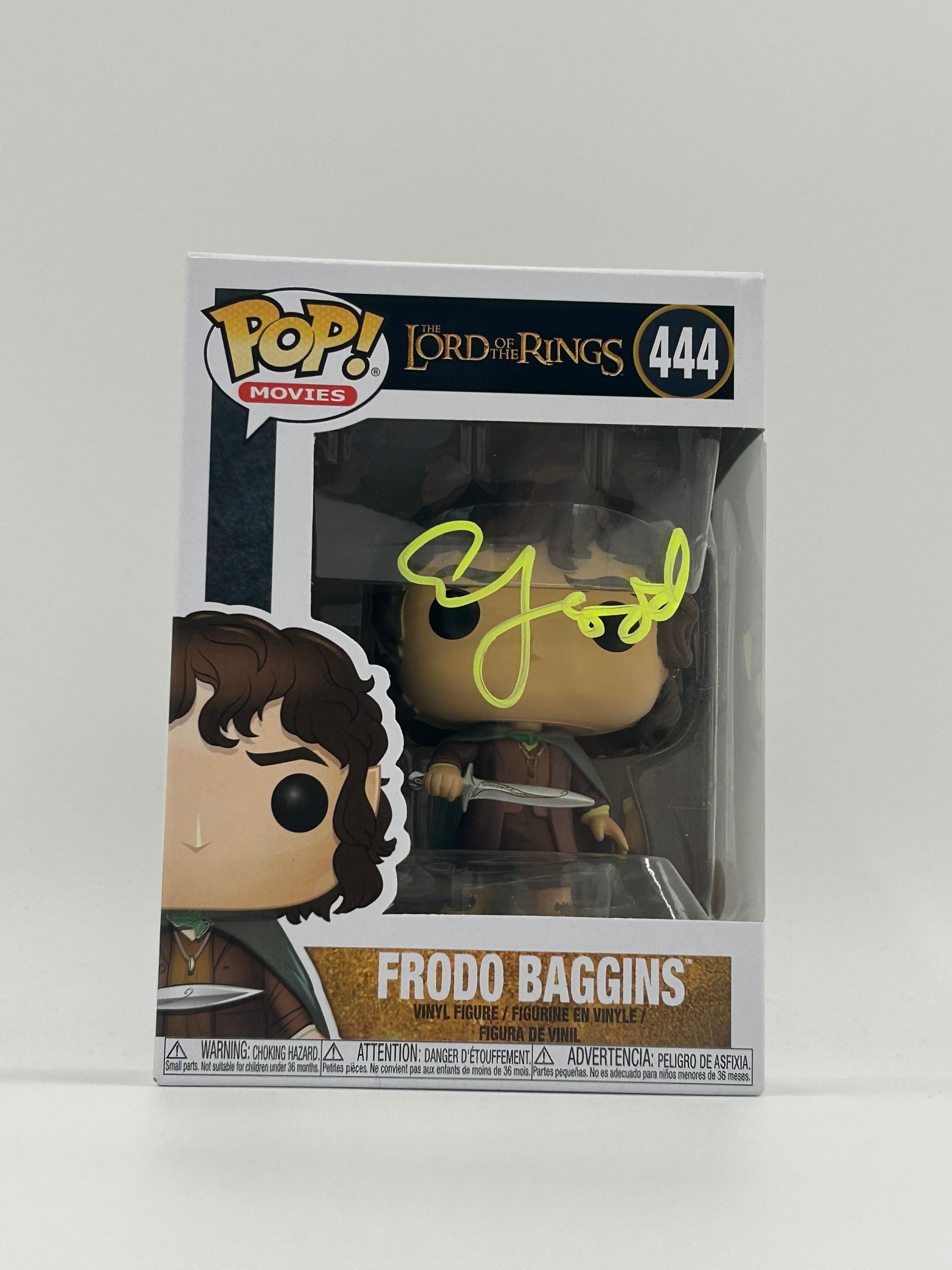 Photo of Elijah Wood Signed Frodo Baggins "The Lord of the Rings" #444 Funko Pop! Vinyl Figure (JSA Witnessed) at InkedAuction.com.