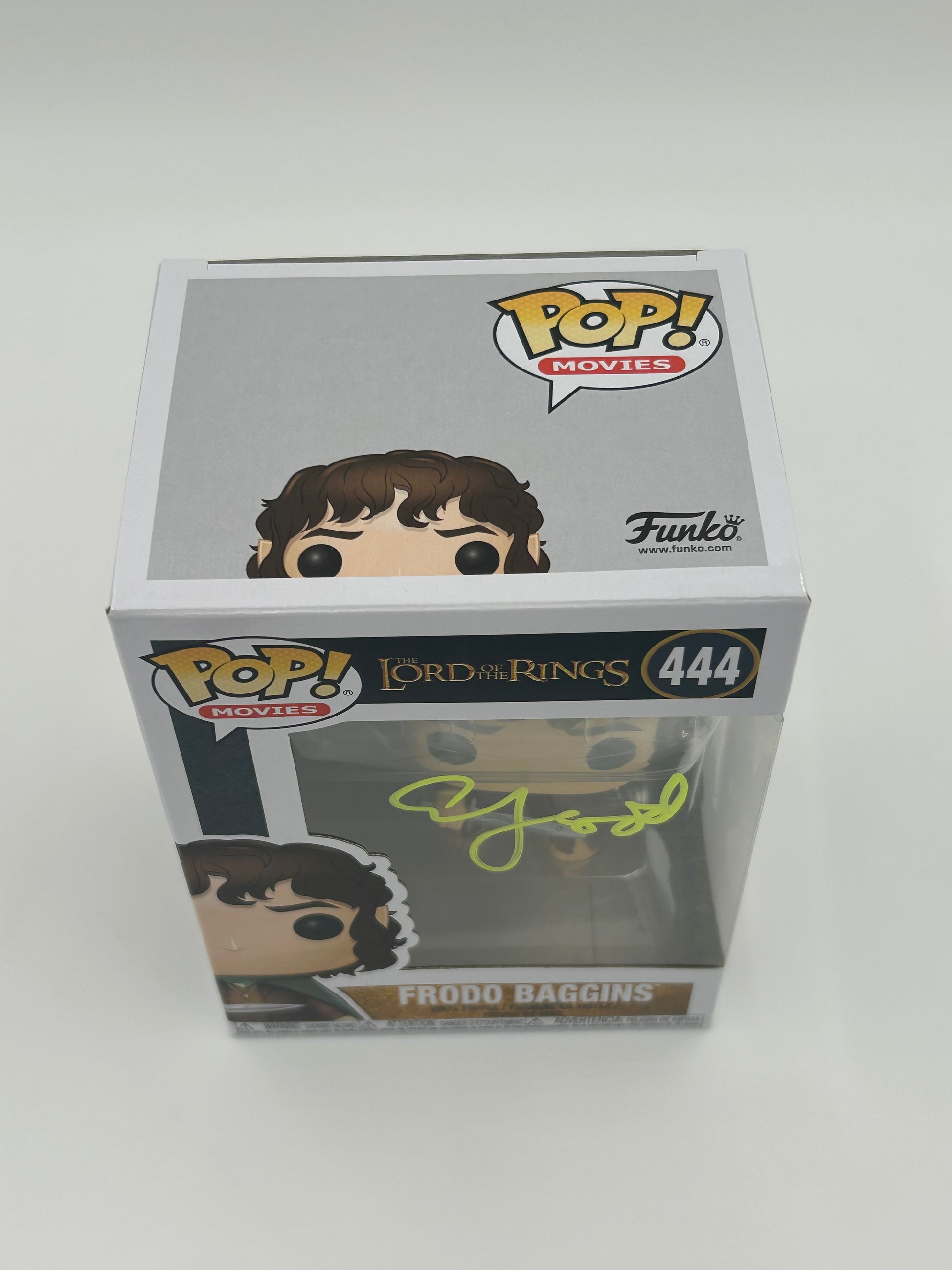 Photo of Elijah Wood Signed Frodo Baggins "The Lord of the Rings" #444 Funko Pop! Vinyl Figure (JSA Witnessed) at InkedAuction.com.