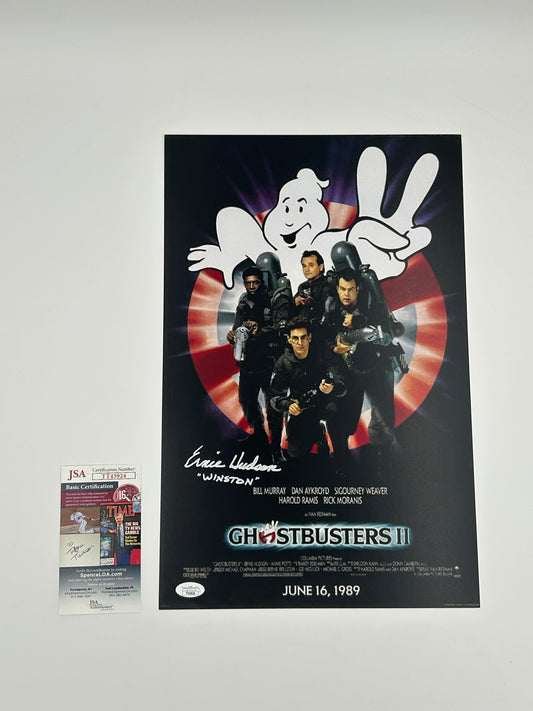 Ernie Hudson Signed And Inscribed "Winston" "Ghostbusters 2" 11x17 Poster (JSA) (See Description)
