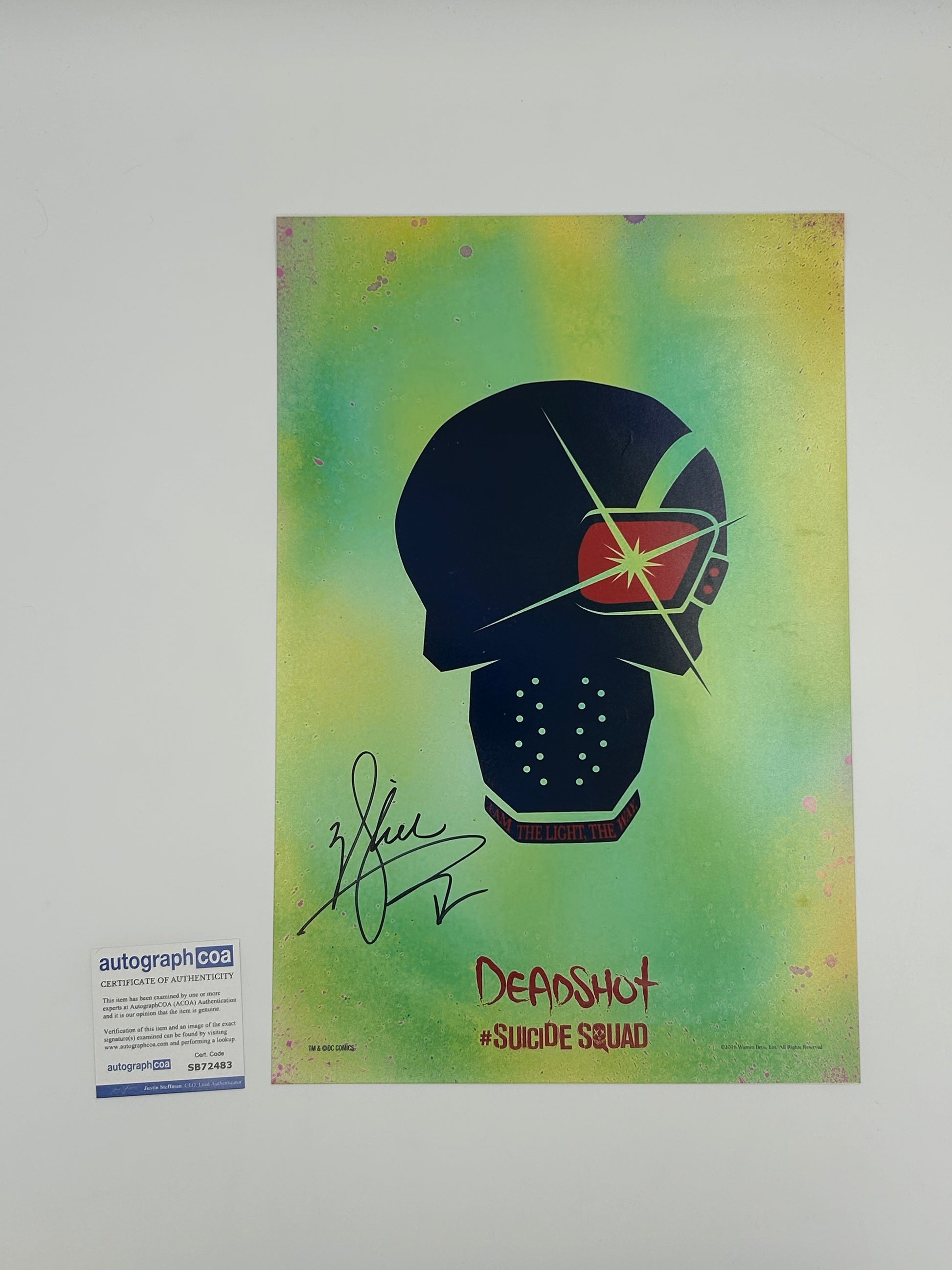 Photo of Will Smith Signed "Suicide Squad" 12x18 Poster (ACOA) at InkedAuction.com.