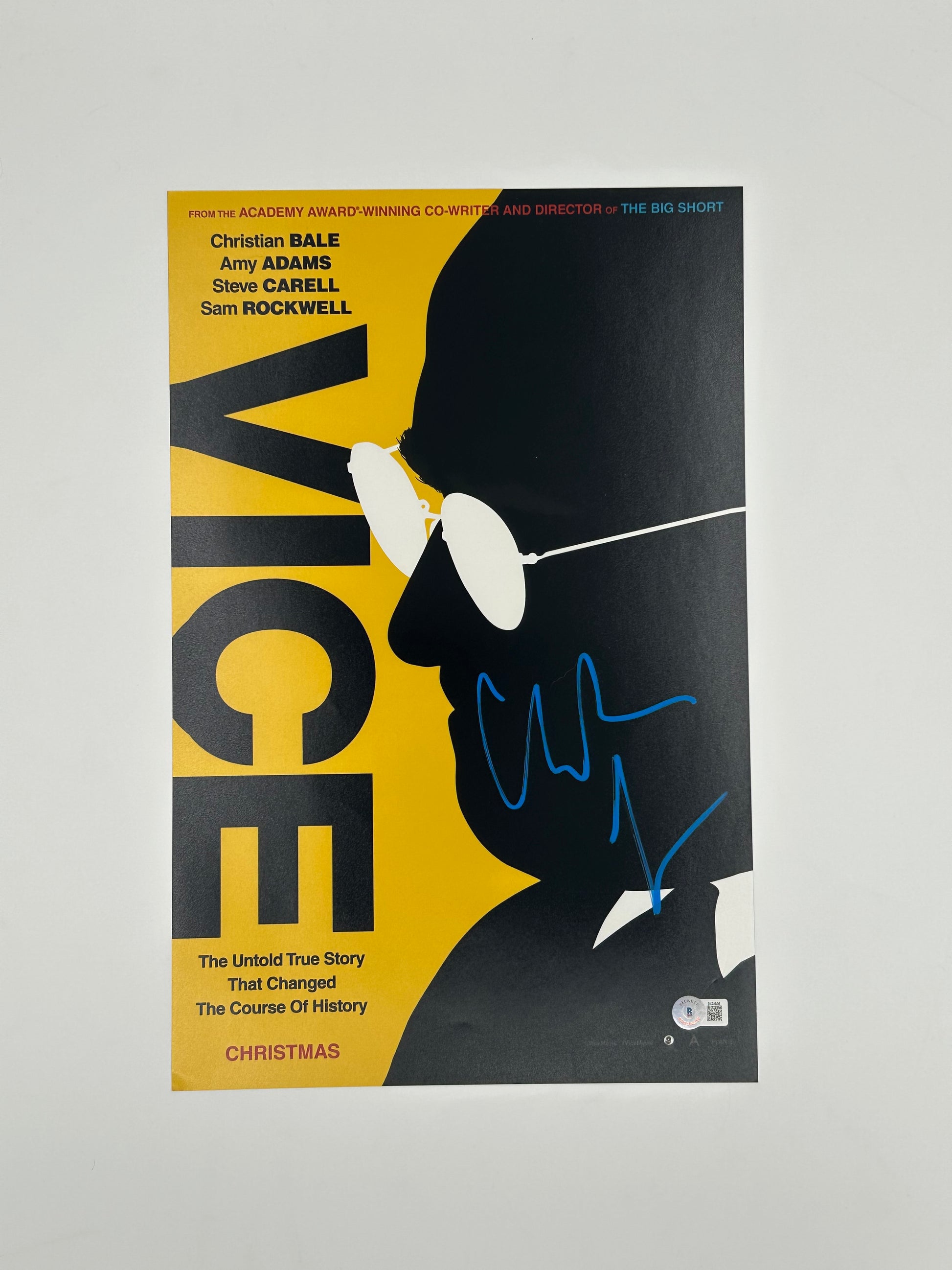Photo of Christian Bale Signed "Vice" 11x17 Poster (Beckett) at InkedAuction.com.
