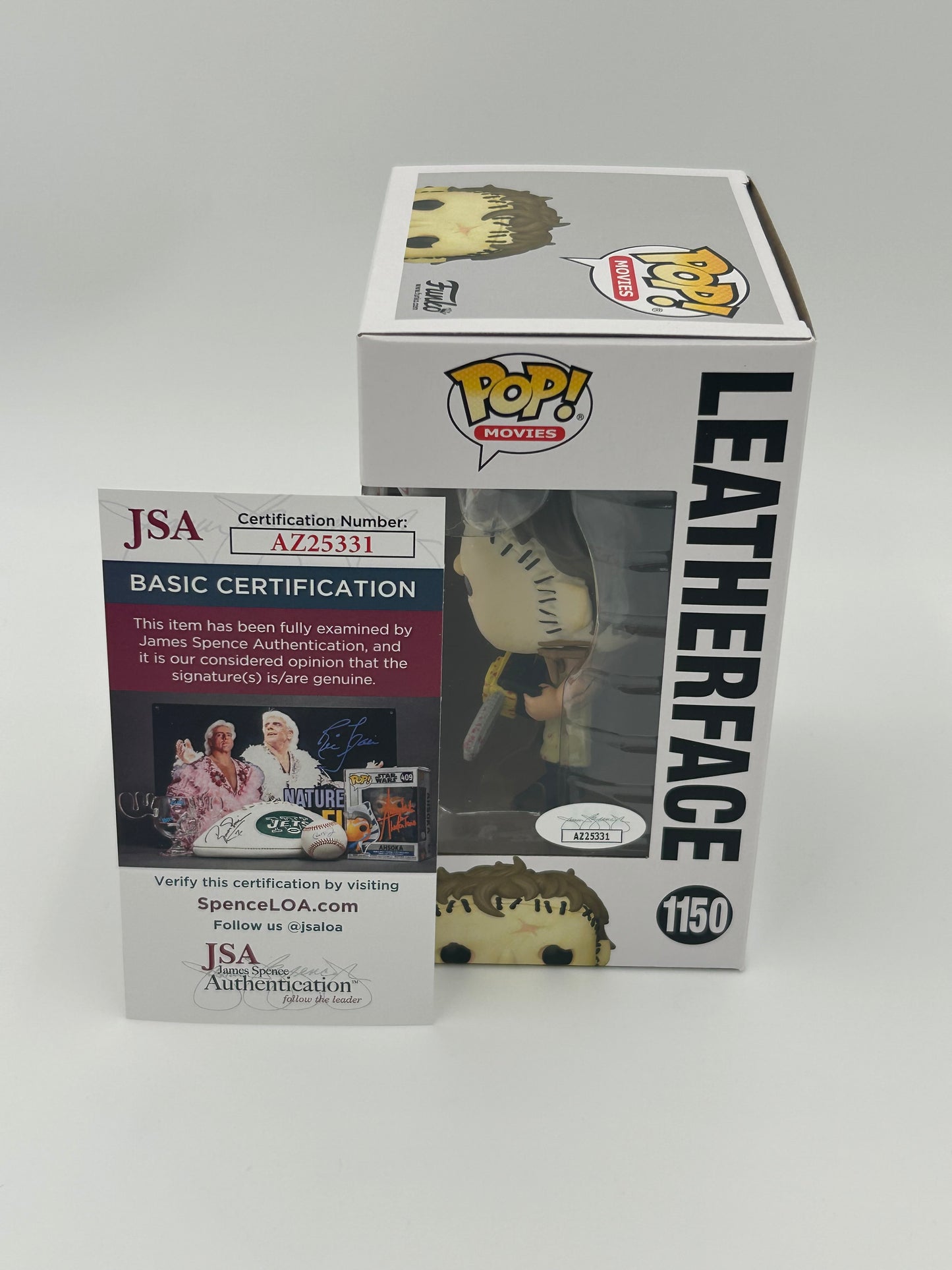 Mark Burnham Signed And Inscribed "Leatherface" Leatherface "The Texas Chainsaw Massacre" #1150 Funko Pop! Vinyl Figure (JSA)