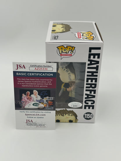 Mark Burnham Signed And Inscribed "Leatherface" Leatherface "The Texas Chainsaw Massacre" #1150 Funko Pop! Vinyl Figure (JSA)