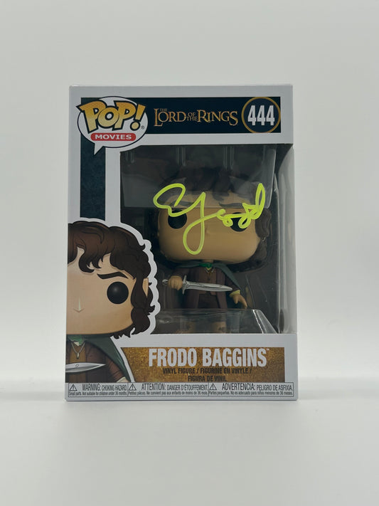 Elijah Wood Signed Frodo Baggins "The Lord of the Rings" #444 Funko Pop! Vinyl Figure (JSA Witnessed)