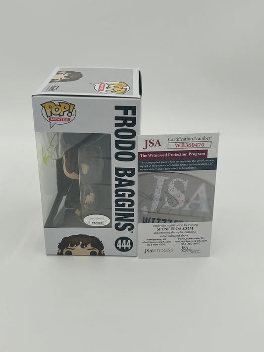 Elijah Wood Signed Frodo Baggins "The Lord of the Rings" #444 Funko Pop! Vinyl Figure (JSA Witnessed)