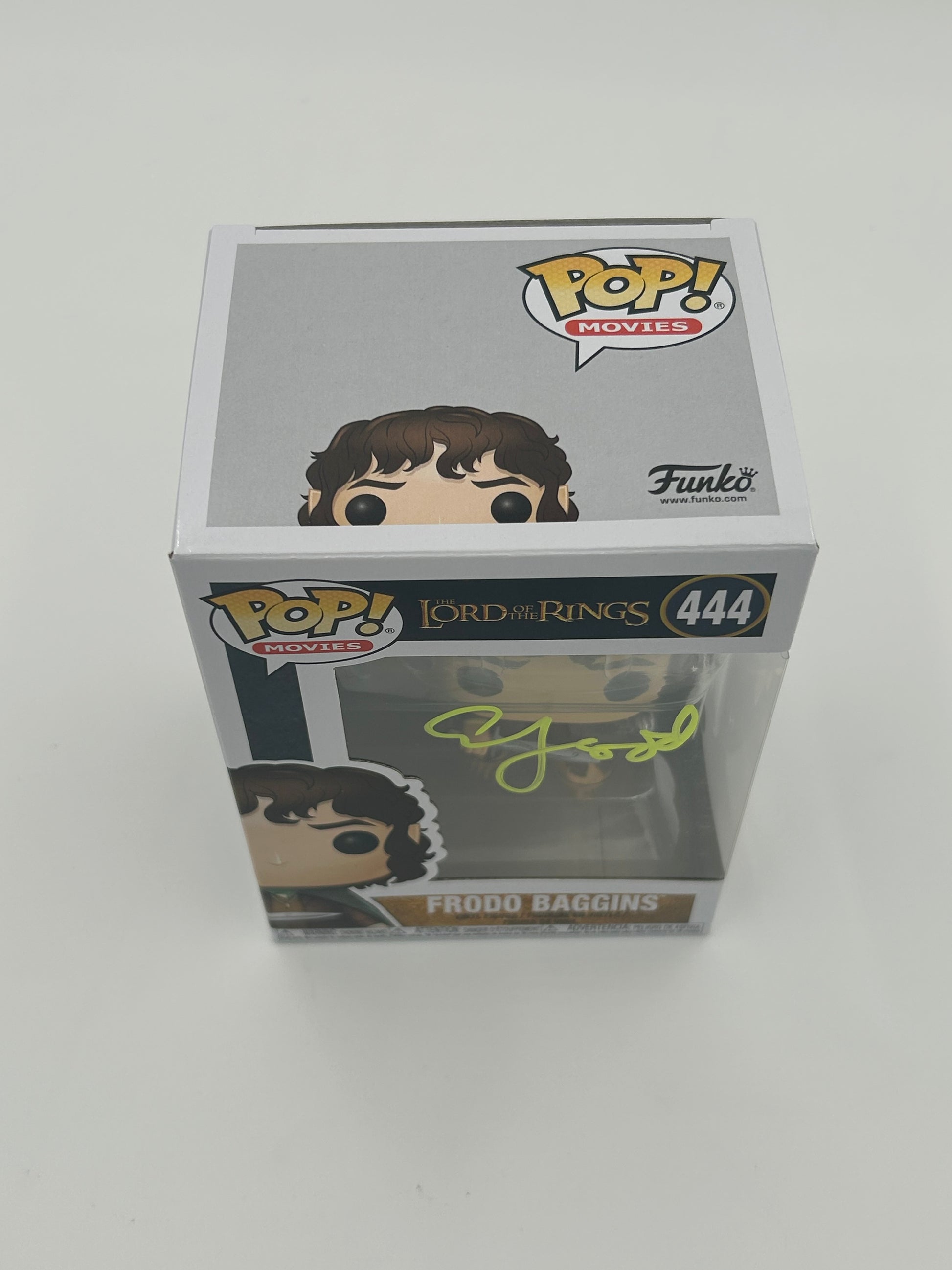 Photo of Elijah Wood Signed Frodo Baggins "The Lord of the Rings" #444 Funko Pop! Vinyl Figure (JSA Witnessed) at InkedAuction.com.