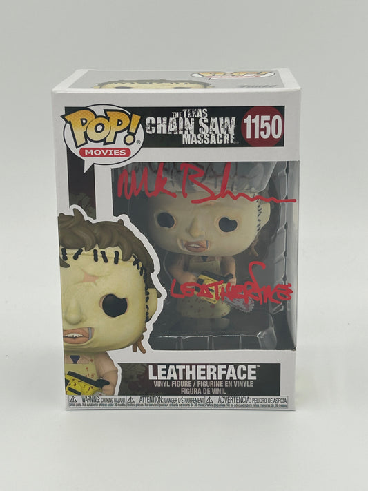 Mark Burnham Signed and Inscribed Leatherface "The Texas Chainsaw Massacre" #1150 Funko Pop! Vinyl Figure (JSA)