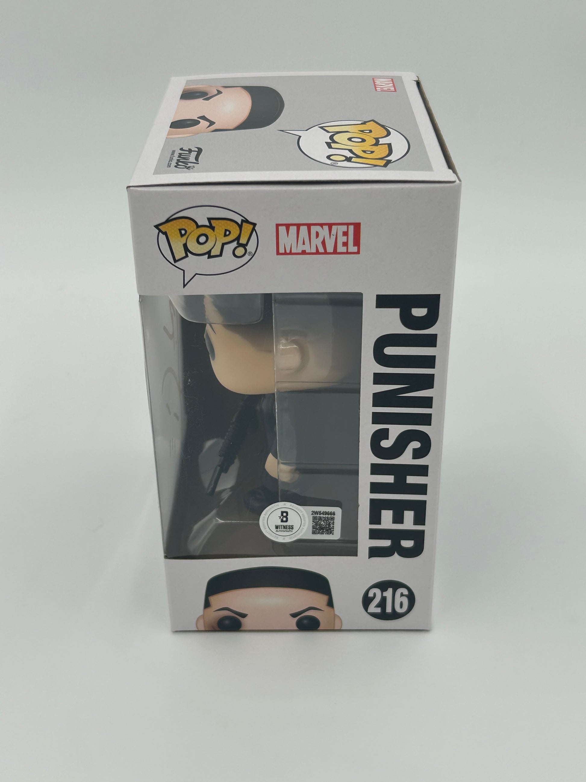 Photo of Jon Bernthal Signed With Drawing Punisher "Daredevil" #216 Funko Pop! Vinyl Figure (Beckett Witnessed) at InkedAuction.com.