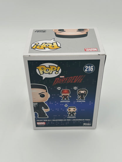 Jon Bernthal Signed With Drawing Punisher "Daredevil" #216 Funko Pop! Vinyl Figure (Beckett Witnessed)
