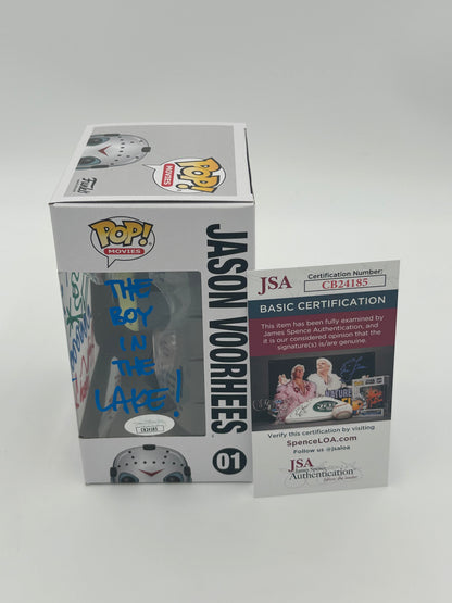 Ari Lehman Signed, Drawing, And Inscribed "The Boy In The Lake" Jason Voorhees "Friday The 13th" #01 Funko Pop! Vinyl Figure (JSA) (See Description)