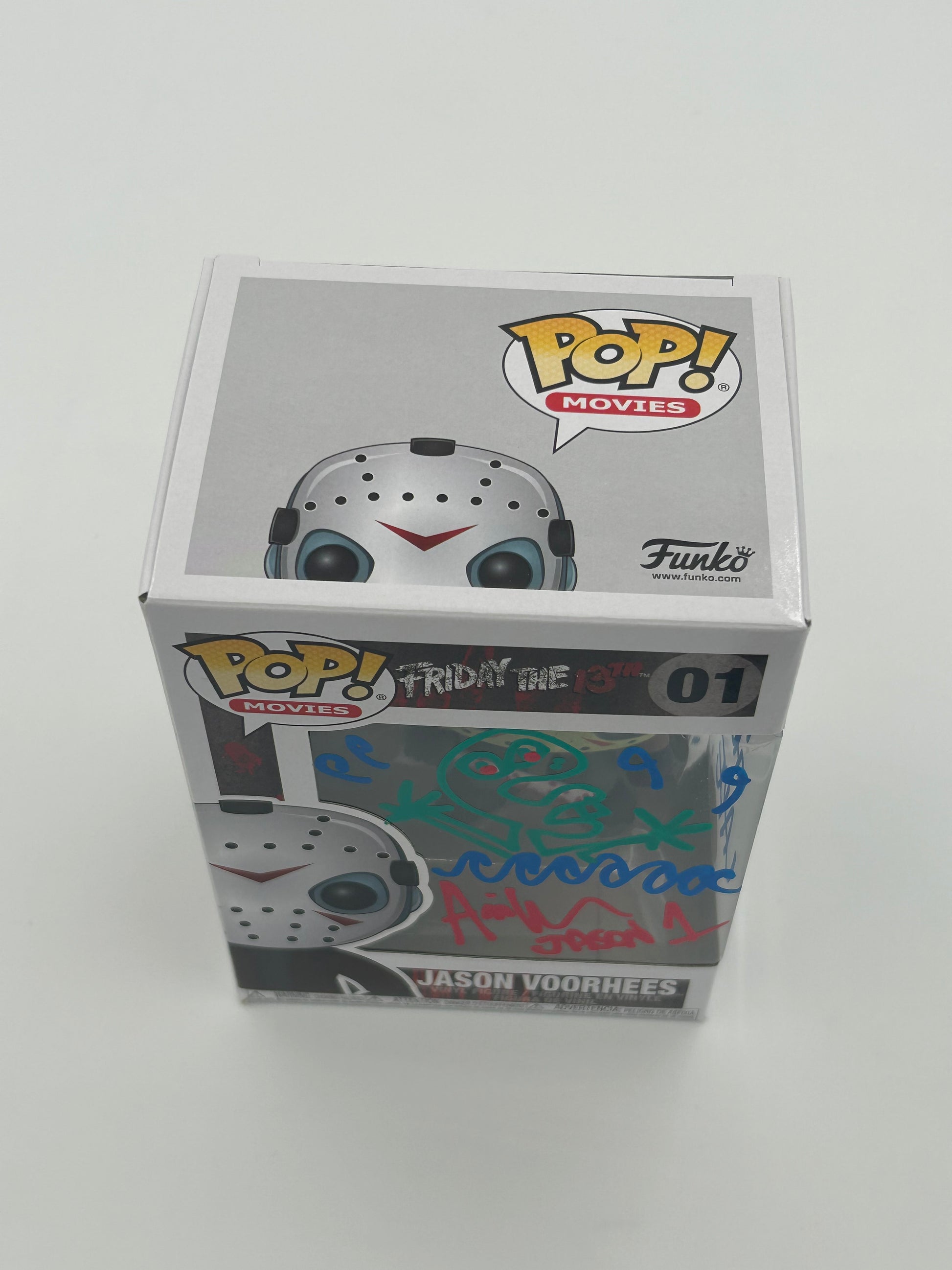 Photo of Ari Lehman Signed, Drawing, And Inscribed "The Boy In The Lake" Jason Voorhees "Friday The 13th" #01 Funko Pop! Vinyl Figure (JSA) (See Description) at InkedAuction.com.