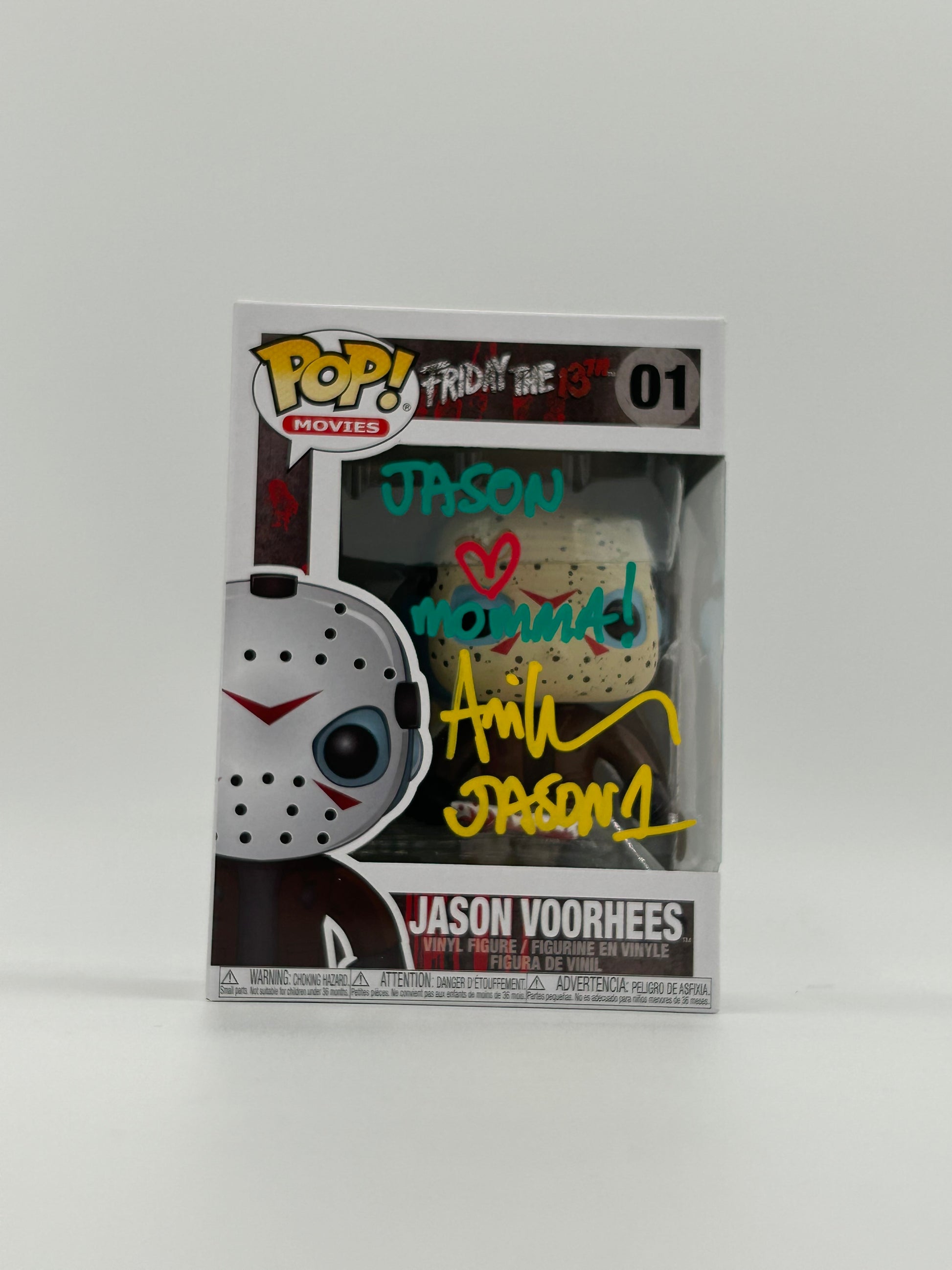 Photo of Ari Lehman Signed and Inscribed "Jason <3 Momma!" Jason Voorhees "Friday The 13th" #01 Funko Pop! Vinyl Figure (JSA) at InkedAuction.com.