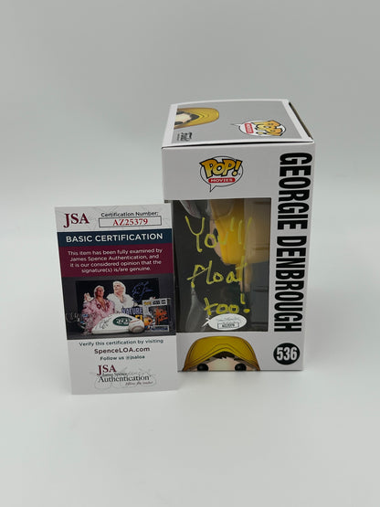 Jackson Robert Scott Signed and Inscribed "You'll Float Too!" Georgie Denbrough "IT" #536 Funko Pop! Vinyl Figure (JSA)