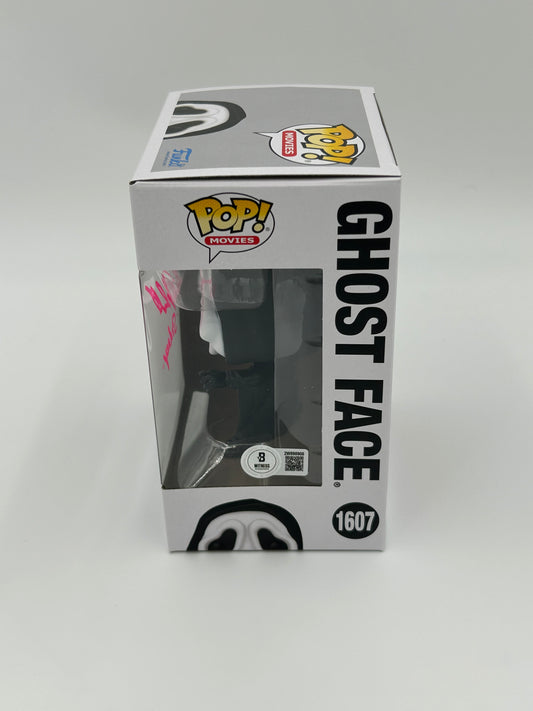 Neve Campbell Signed and Inscribed "Sidney" Ghost Face "Scream" #1607 Funko Pop! Vinyl Figure (Beckett Witnessed)