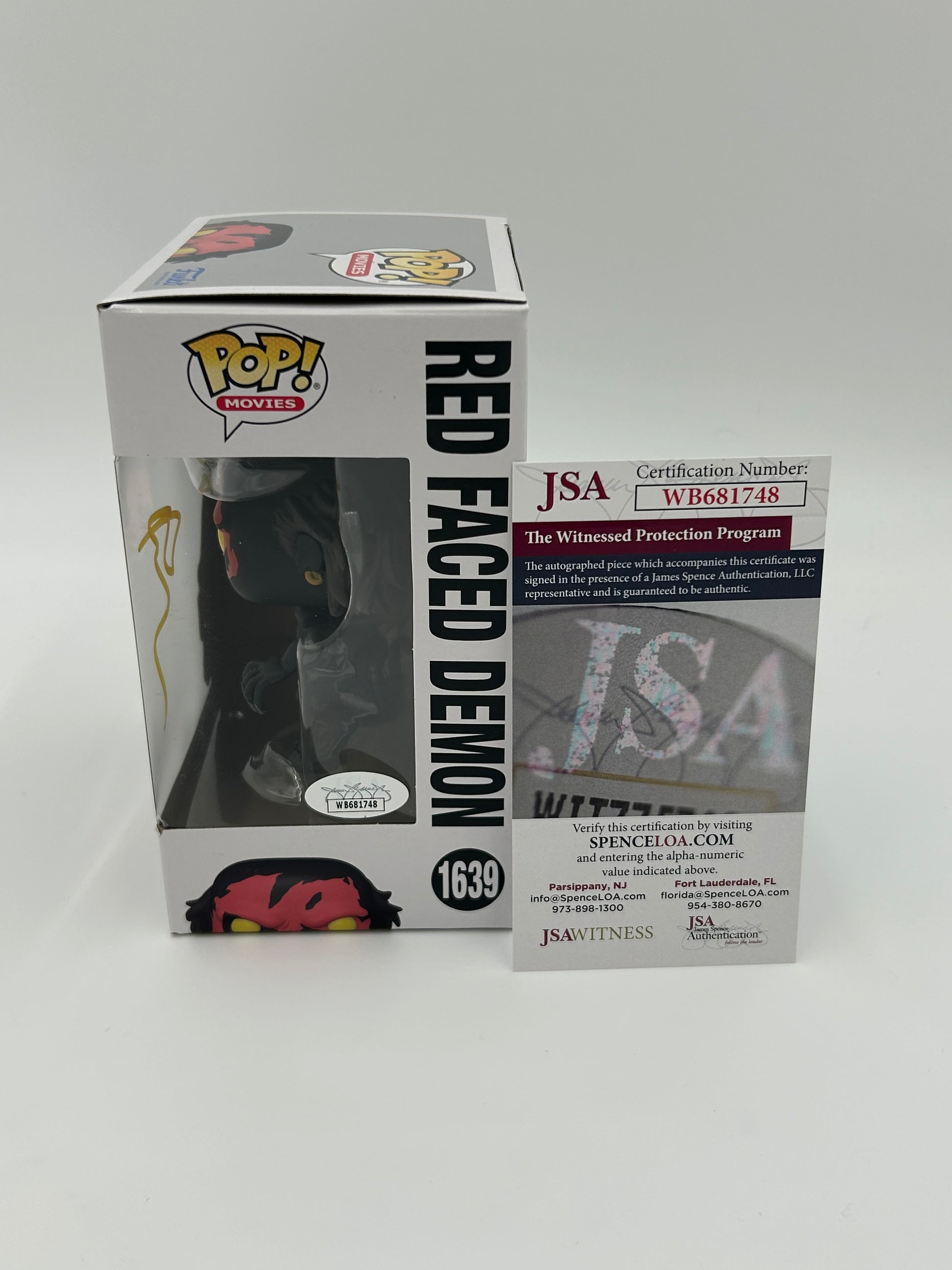 Photo of Joseph Bishara Signed Red Faced Demon "Insidious" #1639 Funko Pop! Vinyl Figure (JSA Witnessed) (See Description) at InkedAuction.com.